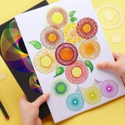 Creative Gears Geometry Spirograph Drawing Stencils Set Painting Template Art Crafts Kids Educational Toy Variety of Flowers