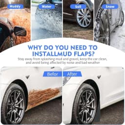 For Tesla Model Y Model 3 Highland 2026 Accessories Mud Flaps Stay Clean Protect Paint Military Grade All Weather Splash Guards