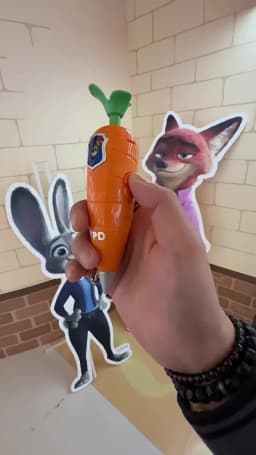 Judy & Nick Carrot Voice Recorder Electronic Sound Toy Can Write Graffiti Ballpoint Pen Novelty Voice Recorder Pen Gift