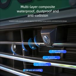 2PCS Car Camera Protective Cover Front Bumper Camera Anti-Scratch Shield Lens Guard PC Protective Cover Kits
