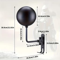 Motorcycle Helmet Holder Swivel 180° Wall Shelf Helmet and Jacket Hanger Metal Hook Metal Shelves Perfect Gift