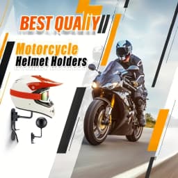 Motorcycle Helmet Holder Swivel 180° Wall Shelf Helmet and Jacket Hanger Metal Hook Metal Shelves Perfect Gift