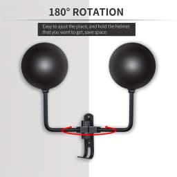 Motorcycle Helmet Holder Swivel 180° Wall Shelf Helmet and Jacket Hanger Metal Hook Metal Shelves Perfect Gift