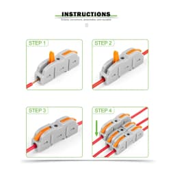 34PCS Boxed Lever Quick Home Wire Connectors Terminals Conductor Spliceable Butt Wiring Block Reusable Electrical Connectors