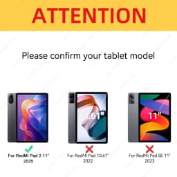 Silicone Case for Xiaomi Redmi Pad 2 11 Inch 2025, Ultra Thin Trifold Stand PU Leather Protective Cover, Auto Sleep / Wake