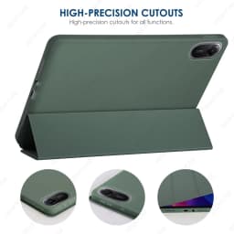 Silicone Case for Xiaomi Redmi Pad 2 11 Inch 2025, Ultra Thin Trifold Stand PU Leather Protective Cover, Auto Sleep / Wake