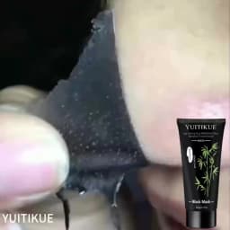 YUITIKUE Bamboo Charcoal Black Mask 60g - Tearing Type Deep Cleanse, Blackhead Removal for Clear Skin