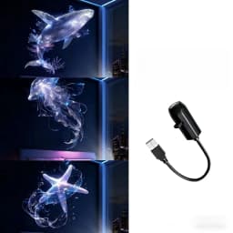 LED USB Projector Light 1/3/6pcs Projection Patterns-Adjustable Whale Butterfly Star Night Light Christmas Halloween Decoration