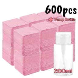 20-600pcs Lint-Free Nail Wipes Gel Cleansing Tissues Aluminum-Free Nail Polish Remover Pads for Nail Beauty Cleaning Care Tool