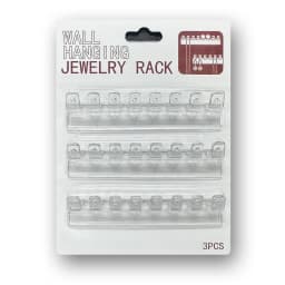 3/6/12/18pcs Necklace Storage Rack, Bracelet And Earrings Link With 8 Hooks, Anti-Tangle Wall-Mounted Jewelry Display Rack