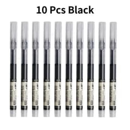 10pcs Gel Pens 0.5mm Needle Type Gel Ink Pens Straight Liquid Ballpoint Pen Colors Stationery School Office Writing Stationery
