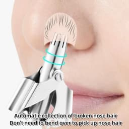LISI Washable Portable Manual Nose Hair Trimmer for Men & Women Waterproof Stainless Steel Ear Hair Trimmer with Cleaning Brush