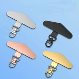 Anti-Lost Phone Lanyard Universal Replacement Connector Tether Tab Clip Metal Card Pad Adapter for IPhone Samsung Secure Fit
