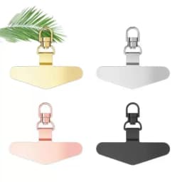 Anti-Lost Phone Lanyard Universal Replacement Connector Tether Tab Clip Metal Card Pad Adapter for IPhone Samsung Secure Fit