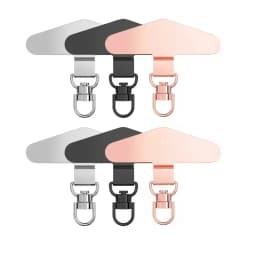 Anti-Lost Phone Lanyard Universal Replacement Connector Tether Tab Clip Metal Card Pad Adapter for IPhone Samsung Secure Fit