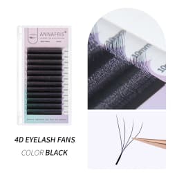 ANNAFRIS Premade Volume Fan YY 3D 4D 5D W-Shaped Lash Automatic Flowering W Lashes Extension Natural Soft Full Dense Mink Lash