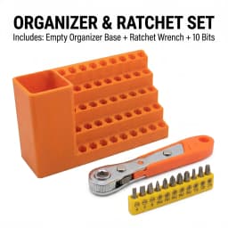 50-Hole Hex Screwdriver Bit Storage Box 1/4 Inch Impact Driver Bit Holder Organizer Durable Tool Box For DIY & Workshop
