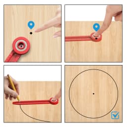 Portable Circular Drafting Compass Design Plastic Ruler, for Precision Drawing Woodworking Measuring Tool & Engineering Projects