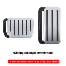 For Tesla Performance Pedal Pads Cover Foot Aluminum Non-Slip Pedals for Model Y(Juniper) Model 3(Highland) 3/Y 2017-2026