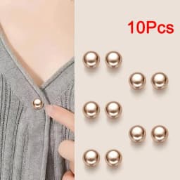 10pcs Pearl Button Pins ,DIY Decorative Safety Button Covers For Shoes, Hats, Bags, Shawls,Collar Needle Buckle Fixed Pin Brooch