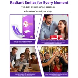 Purple Teeth Whitening Strip No Sensitive Teeth Bleaching Strip Colour Corrector Instant Teeth Clean Strip,At-Home Teeth Whiter