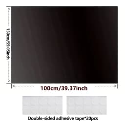 95-98% Blackout Curtain DIY Portable Travel Removable Blocking Darkest Window Film Cloth Self-adhesive Window Shades