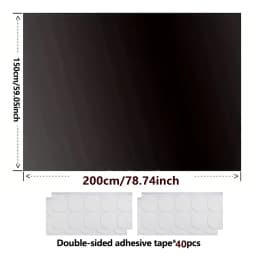 95-98% Blackout Curtain DIY Portable Travel Removable Blocking Darkest Window Film Cloth Self-adhesive Window Shades