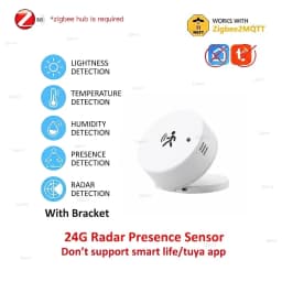 Zigbee 24G Mmwave Radar Presence Sensor Human Detector Motion/Static Detection For Tuya Z2M Smart Home Security Automation Alarm