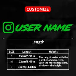 1PC Custom Car Sticker Instagram Cool Fonts Waterproof DIY Vehicle Window Motorcycle Bicycle Scooter Helmet Durable Vinyl Decals