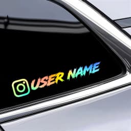 1PC Custom Car Sticker Instagram Cool Fonts Waterproof DIY Vehicle Window Motorcycle Bicycle Scooter Helmet Durable Vinyl Decals