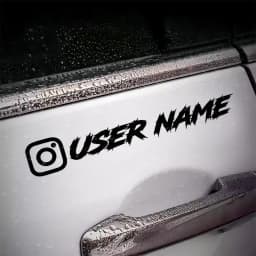 1PC Custom Car Sticker Instagram Cool Fonts Waterproof DIY Vehicle Window Motorcycle Bicycle Scooter Helmet Durable Vinyl Decals