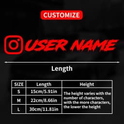 1PC Custom Car Sticker Instagram Cool Fonts Waterproof DIY Vehicle Window Motorcycle Bicycle Scooter Helmet Durable Vinyl Decals
