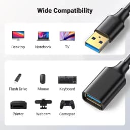 USB 3.0 2.0 Extension Cable Extender Cord Fast Extension Data Transfer Wire 0.5/1/1.5/2/3M for Smart TV XBox One SSD PC Laptop