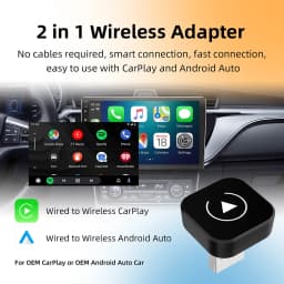 2in1 Wireless CarPlay Dongle Wireless Android Auto Adapter AI Smart Box Car Intelligent Systems For Car With Wired CarPlay