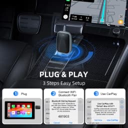 2in1 Wireless CarPlay Dongle Wireless Android Auto Adapter AI Smart Box Car Intelligent Systems For Car With Wired CarPlay