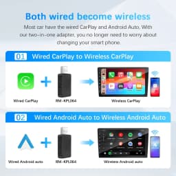 2in1 Wireless CarPlay Dongle Wireless Android Auto Adapter AI Smart Box Car Intelligent Systems For Car With Wired CarPlay