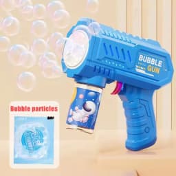 Fully Automatic Bubble Gun Rocket Bubble Machine, Automatic Air Blowing Device, Bubble Liquid Toy for Beach and Outdoor Use, Bea