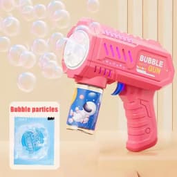 Fully Automatic Bubble Gun Rocket Bubble Machine, Automatic Air Blowing Device, Bubble Liquid Toy for Beach and Outdoor Use, Bea