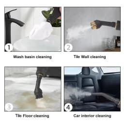 Portable Handheld Steam Cleaner High Temperature Pressurized Steam Cleaning Machine With Brush Heads For Kitchen Car