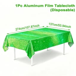 Purple Laser Disposale Tablecloth Happy Birthday Party Decoration Wedding Party Aluminum Film Table Cover Baby Shower Supplies