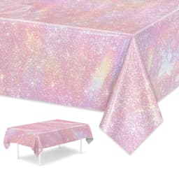 Purple Laser Disposale Tablecloth Happy Birthday Party Decoration Wedding Party Aluminum Film Table Cover Baby Shower Supplies