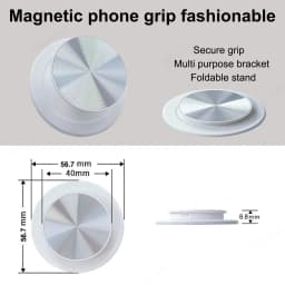 Magnetic Foldable Phone Grip Holder For Samsung Mount Socket Pocket For Magsafe iPhone 17 N52 Magnet Ring Finger Expanding Stand