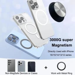 Magnetic Foldable Phone Grip Holder For Samsung Mount Socket Pocket For Magsafe iPhone 17 N52 Magnet Ring Finger Expanding Stand