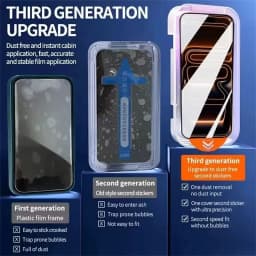 1-5Pcs Anti Spy Screen Protector For iPhone 18 17 16 15 14 13 12 11 Pro Max XS XR Air 7 8 Plus 16e One Click Installation Glass