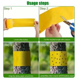 Yellow Double-sided Insect Proof Tape Strong Glue Outdoor Insect Trap for Gardens Prevents Insects Moths From Climbing Trees