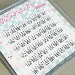 Mixiaohe Glueless Eyelashes 48 Clusters 10-13mm C Curl Natural Fluffy Segmented Lashes for Beginners