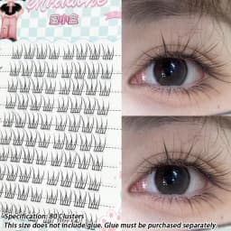 Mixiaohe Glueless Eyelashes 48 Clusters 10-13mm C Curl Natural Fluffy Segmented Lashes for Beginners