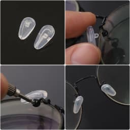 Eyeglasses Nose Pads with Screwdriver DIY Soft Silicone Air Chamber Glasses Replacement Repair Tools Anti-slip Nose Pad Screw