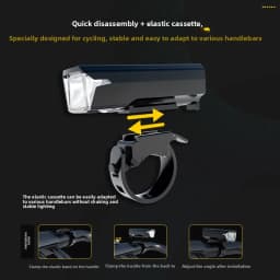 Bicycle Lights, Bike Lights, Cycling Lights, TYPE-C Charging Digital Display, High Brightness, Road Bike Sensing, Night Riding