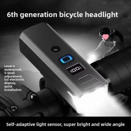 Bicycle Lights, Bike Lights, Cycling Lights, TYPE-C Charging Digital Display, High Brightness, Road Bike Sensing, Night Riding